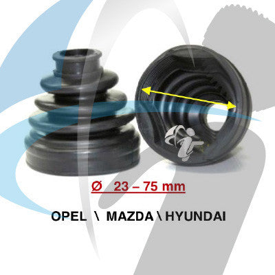 OPEL / MAZDA / HYUNDAI CV BOOT 23MM-75MM INNER